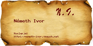 Németh Ivor névjegykártya